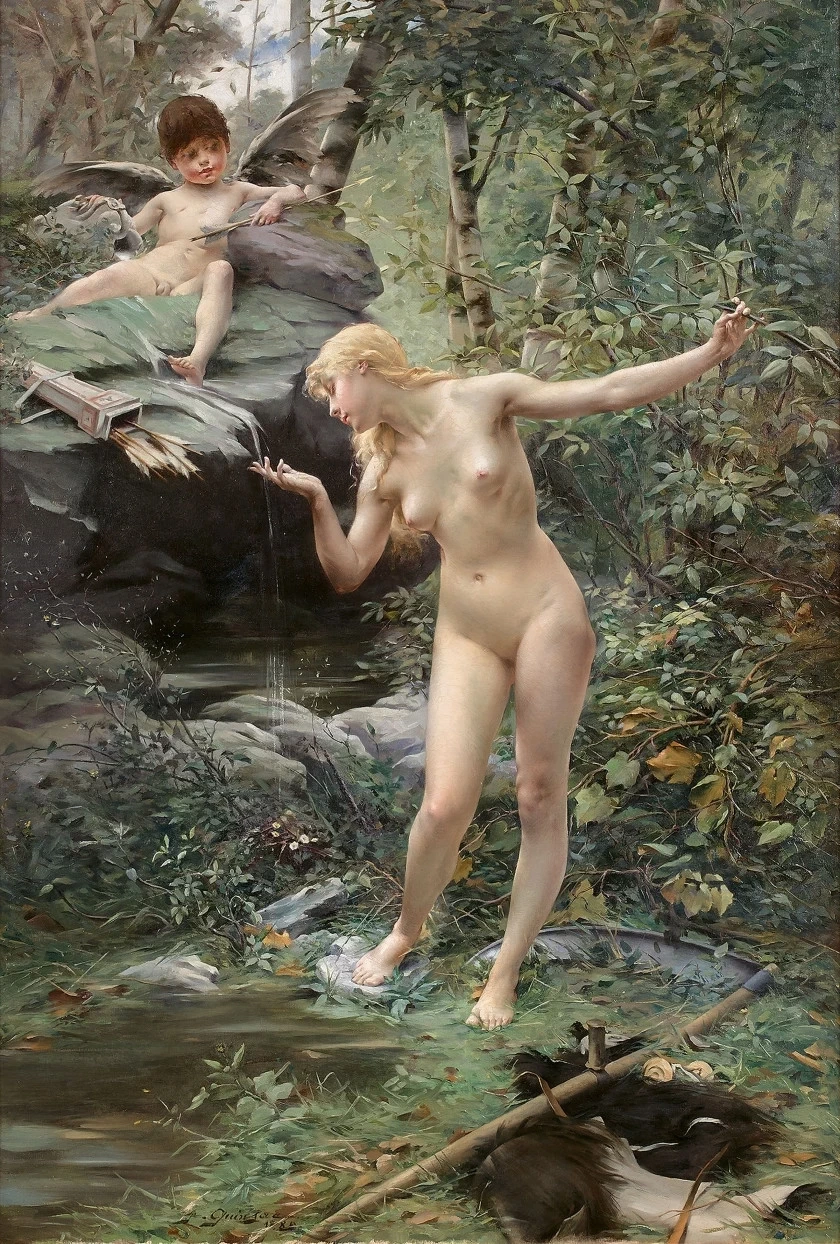François Paul Auguste Quinsac - La fontana della giovinezza, 1887